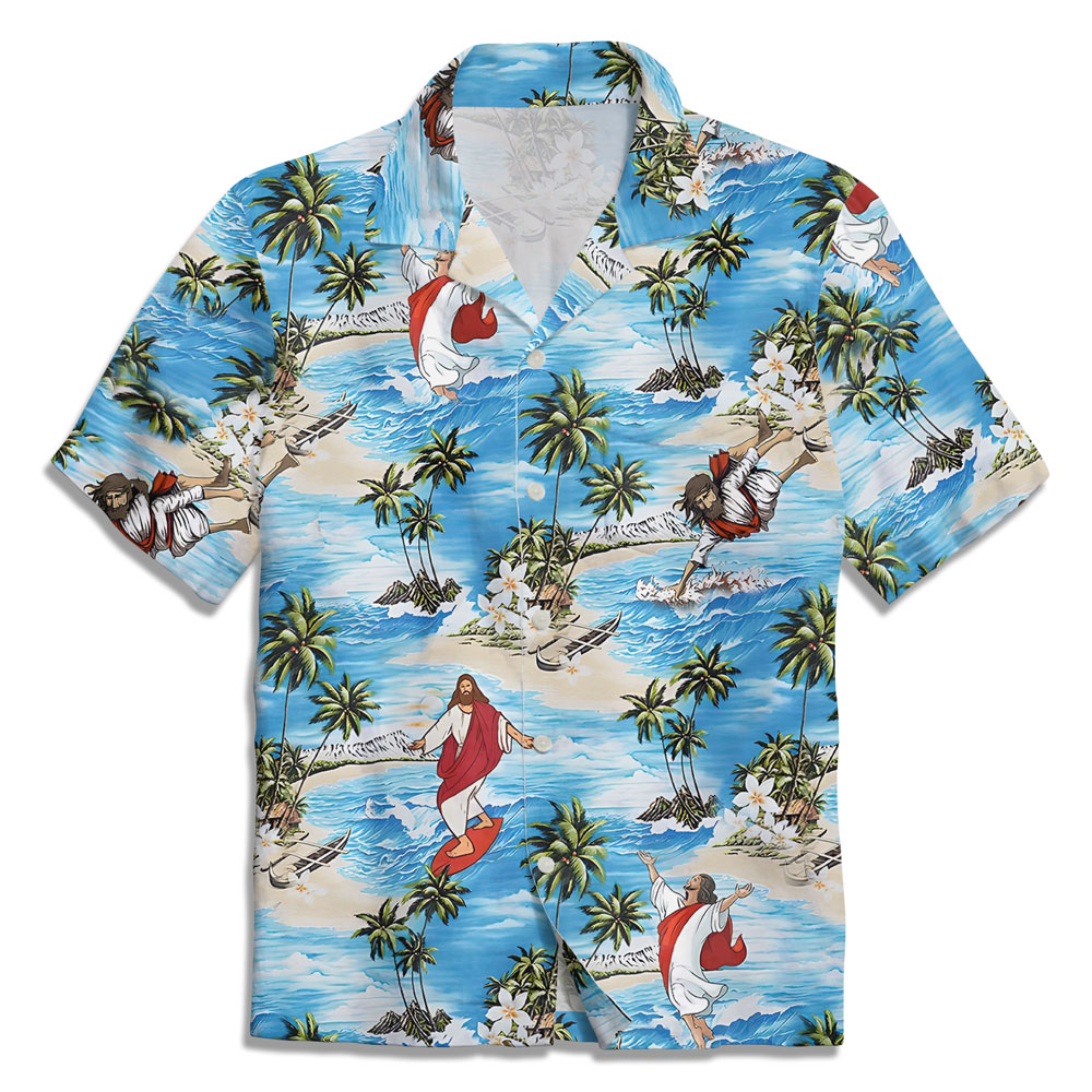 Jesus Goes Surfing Surfing Lover Hawaii Shirt