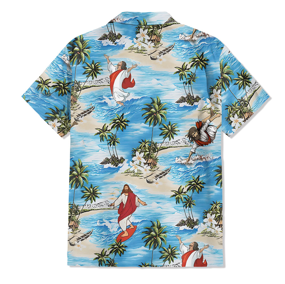 Jesus Goes Surfing Surfing Lover Hawaii Shirt