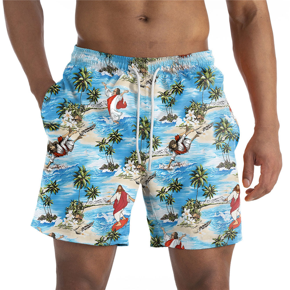 Jesus Goes Surfing Surfing Lover Hawaii Shirt