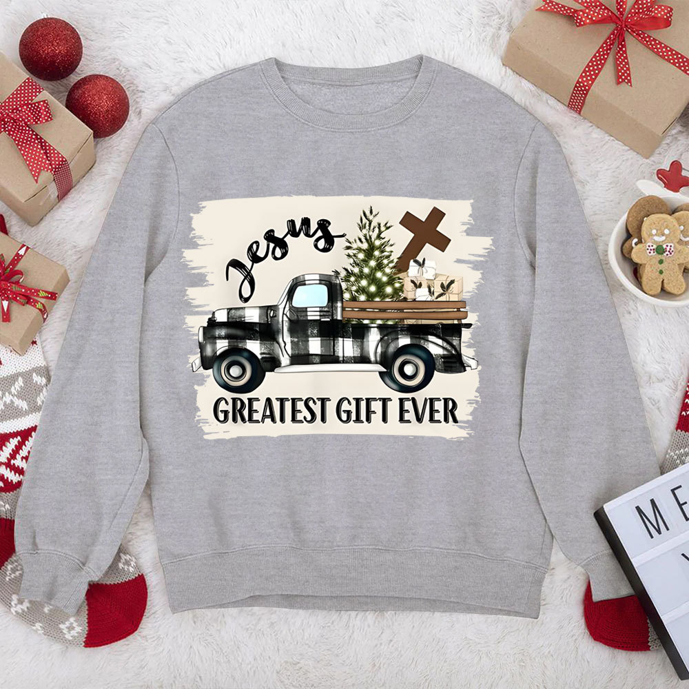 Jesus Greatest Gift Ever Christian Christmas Sweatshirt