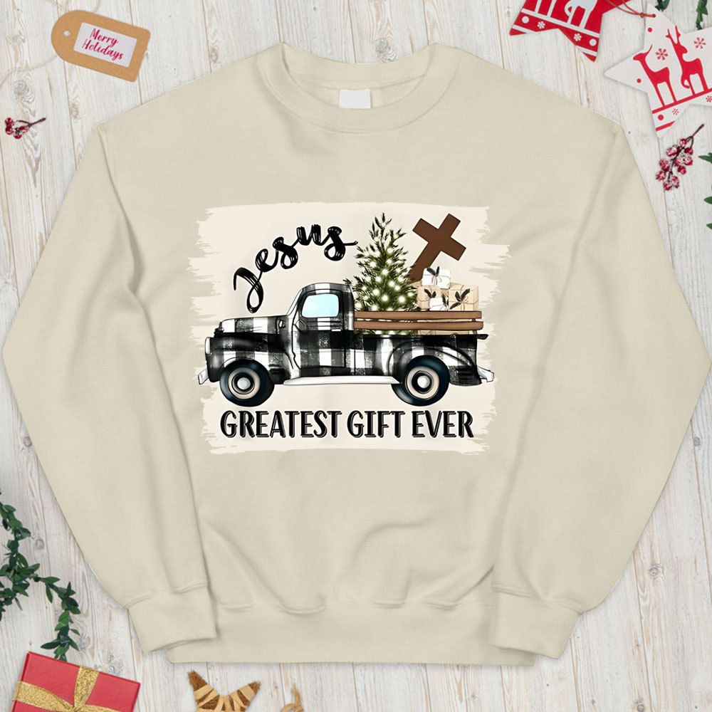 Jesus Greatest Gift Ever Christian Christmas Sweatshirt