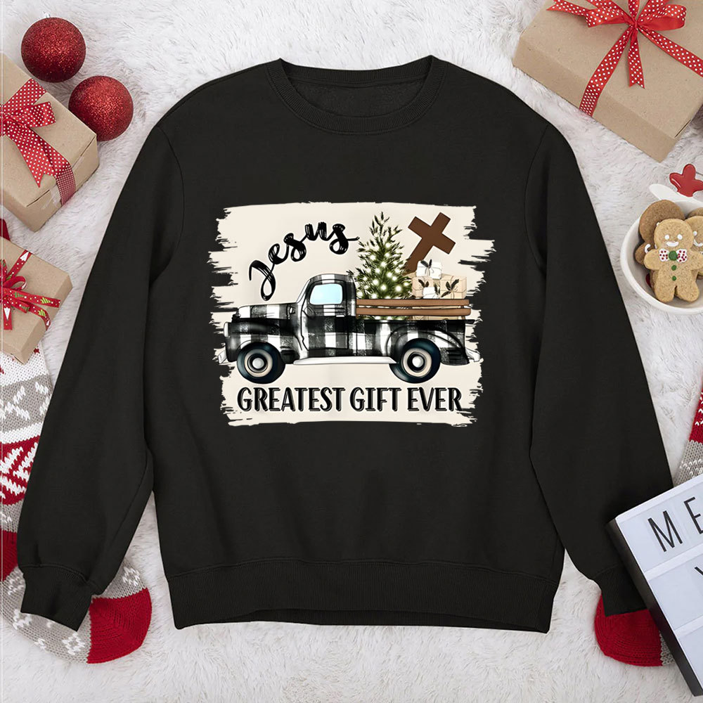 Jesus Greatest Gift Ever Christian Christmas Sweatshirt