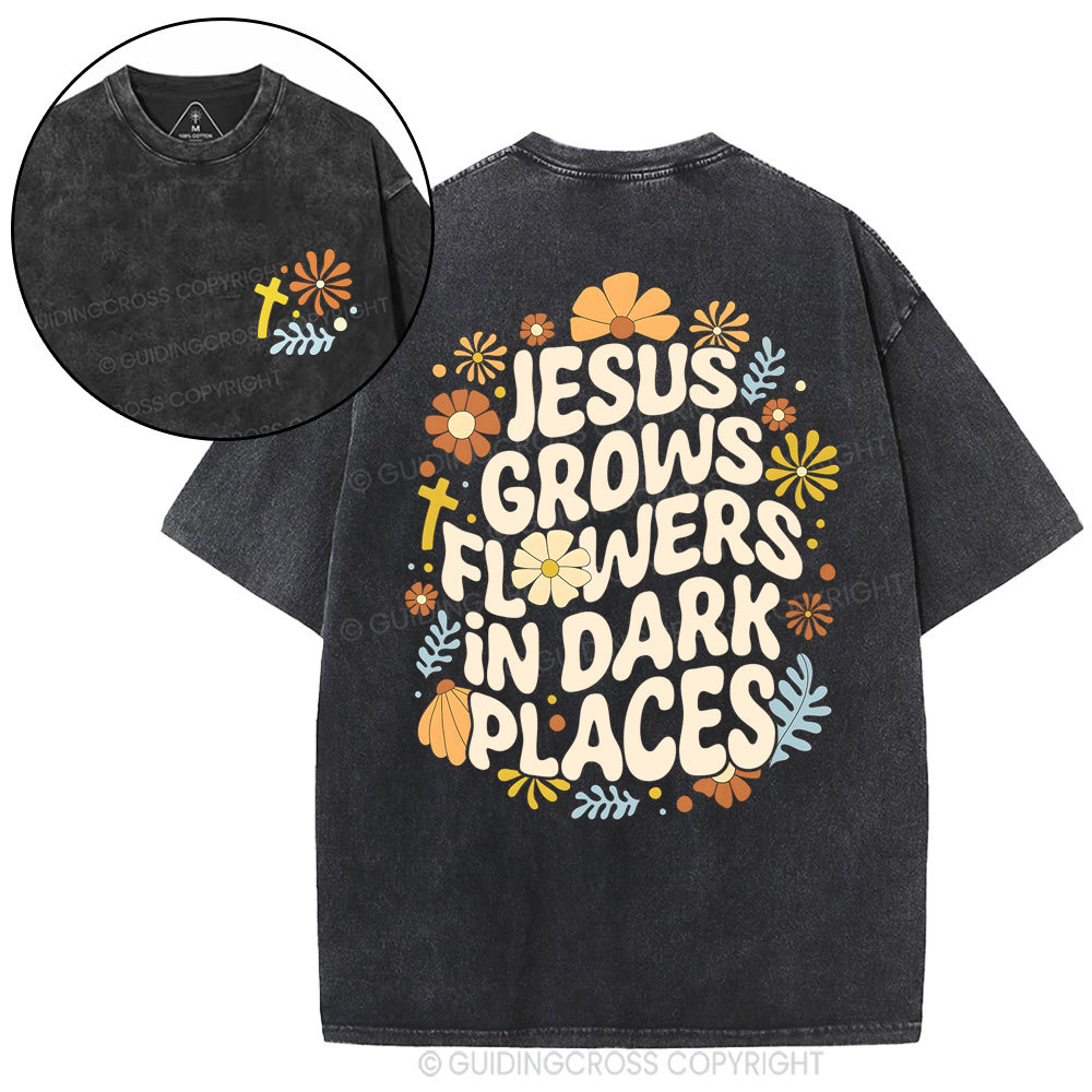 Jesus Grows Christian Washed T-Shirt