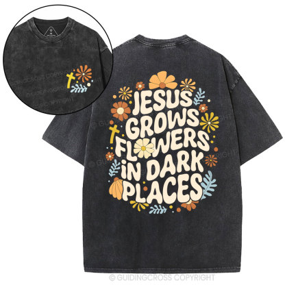 Jesus Grows Christian Washed T-Shirt