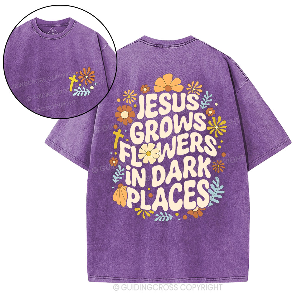 Jesus Grows Christian Washed T-Shirt