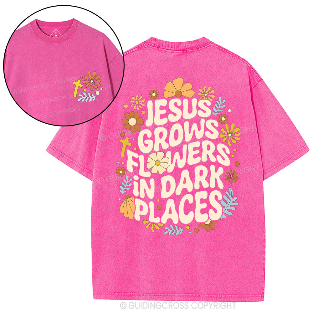 Jesus Grows Christian Washed T-Shirt