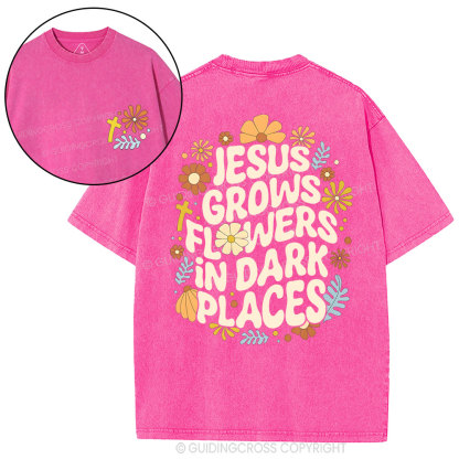 Jesus Grows Christian Washed T-Shirt