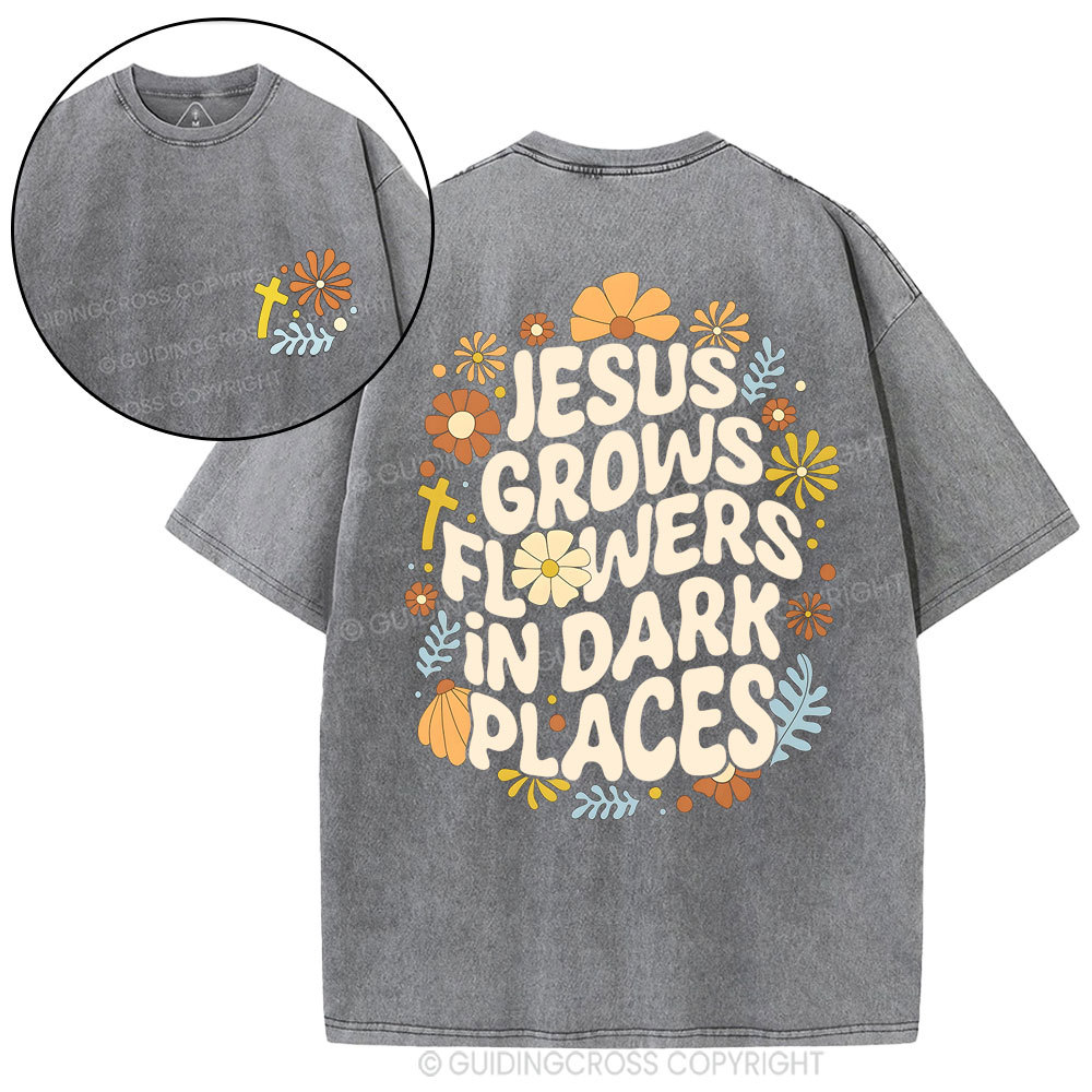 Jesus Grows Christian Washed T-Shirt