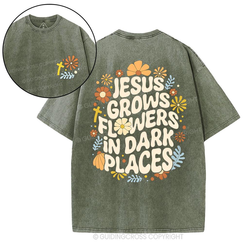 Jesus Grows Christian Washed T-Shirt