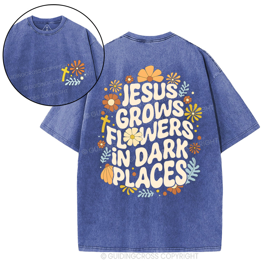 Jesus Grows Christian Washed T-Shirt