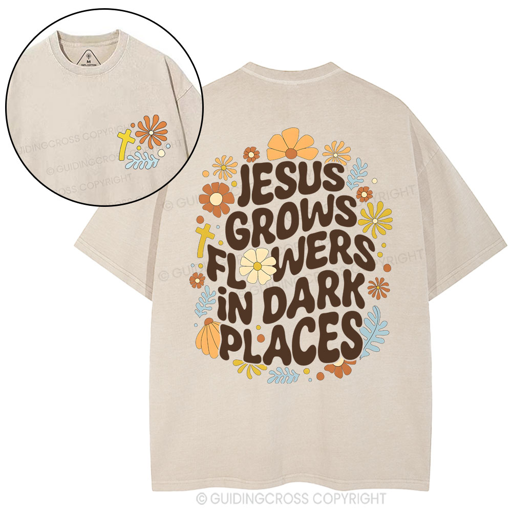 Jesus Grows Christian Washed T-Shirt
