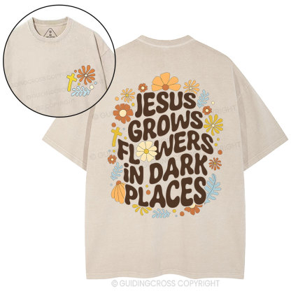 Jesus Grows Christian Washed T-Shirt