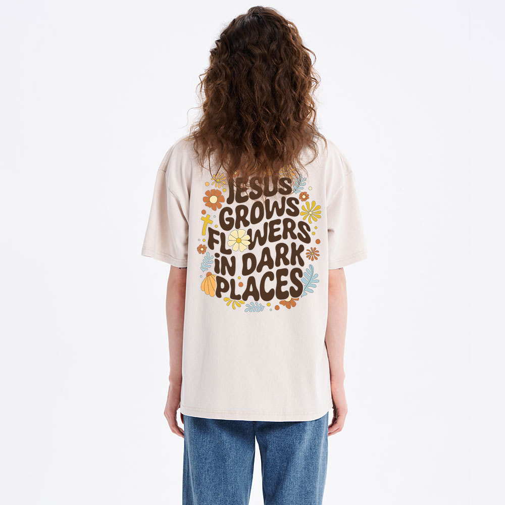 Jesus Grows Christian Washed T-Shirt