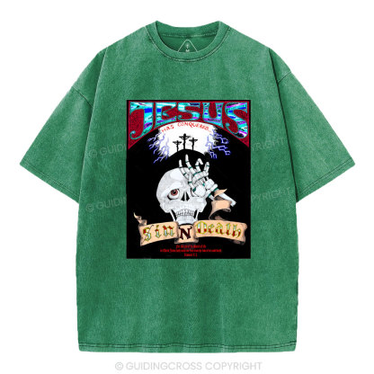 Jesus Has Conquered Christian Washed T-Shirt