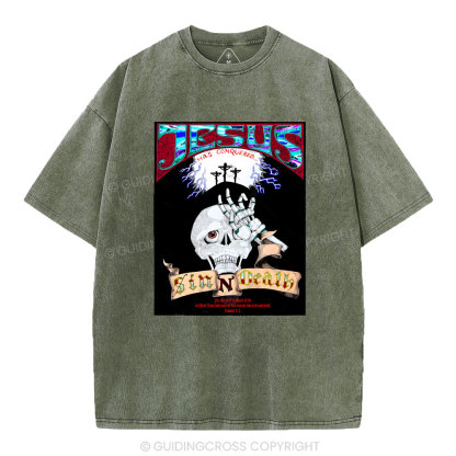 Jesus Has Conquered Christian Washed T-Shirt