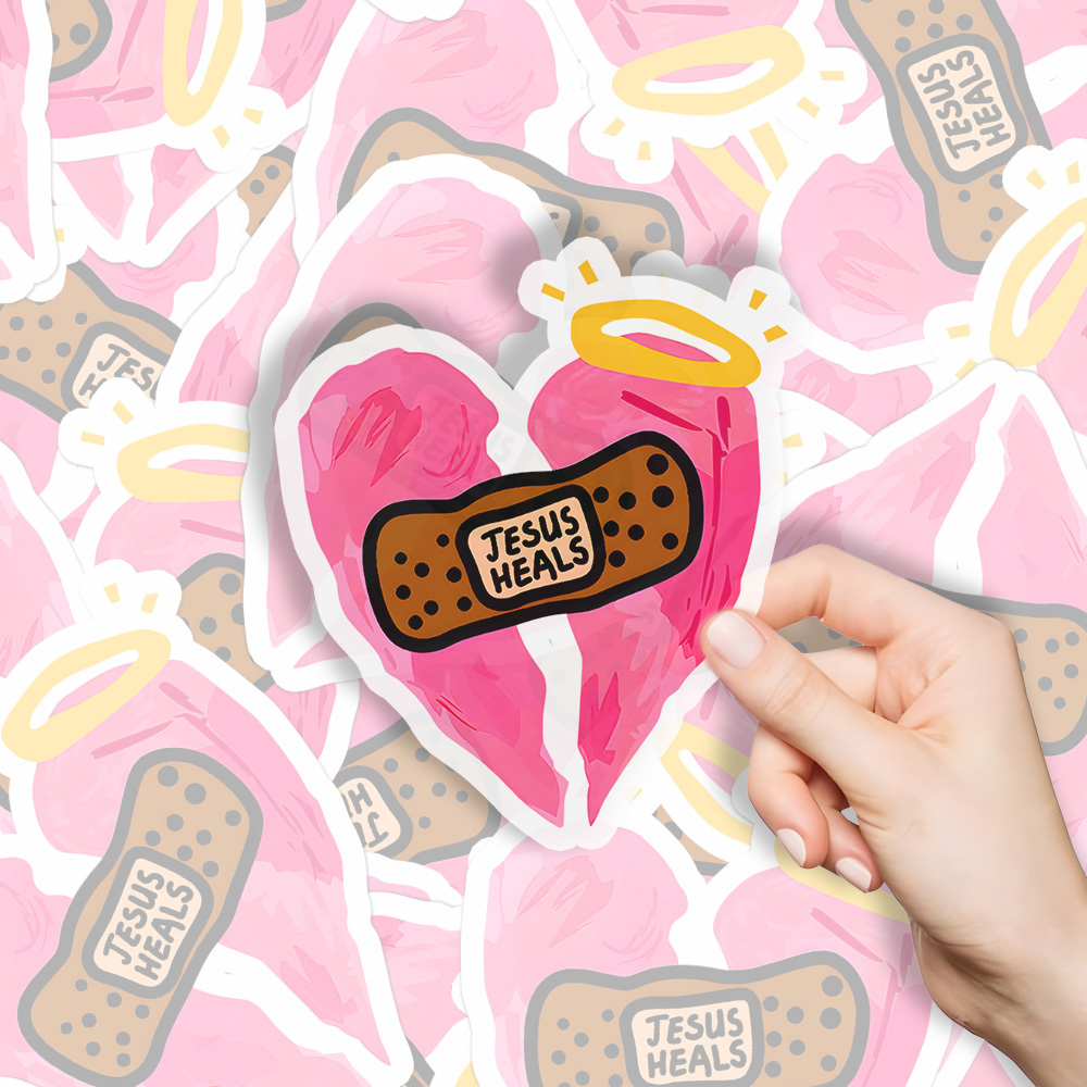 Jesus Heal Christian Stickers 