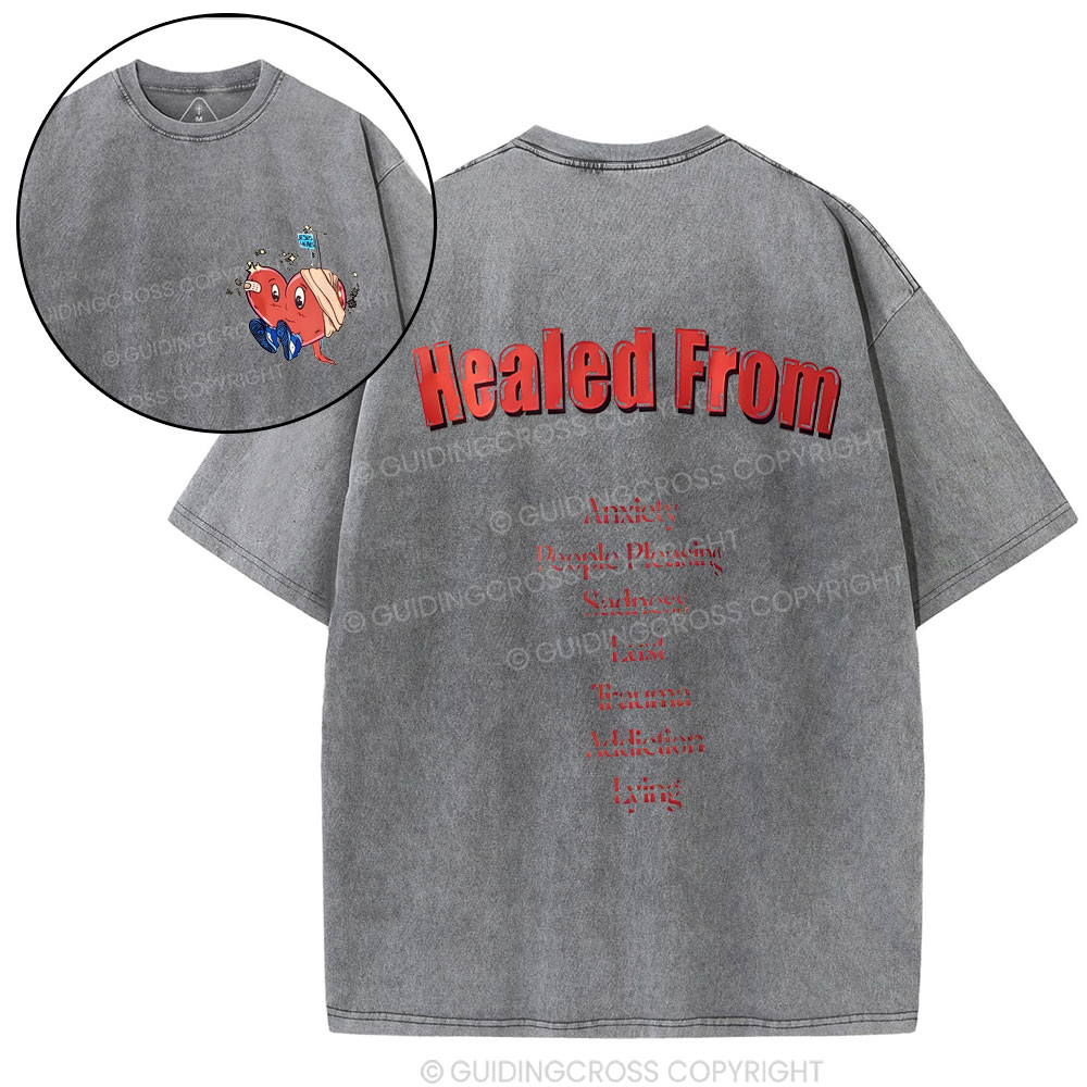 Jesus Healed Christian Washed T-Shirt