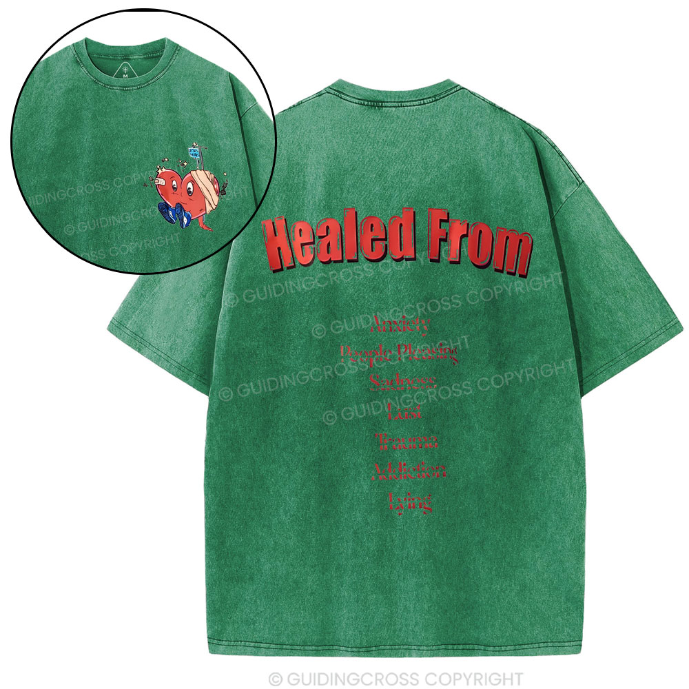 Jesus Healed Christian Washed T-Shirt