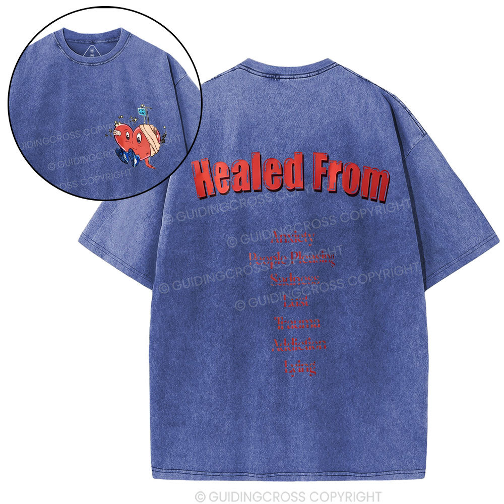 Jesus Healed Christian Washed T-Shirt