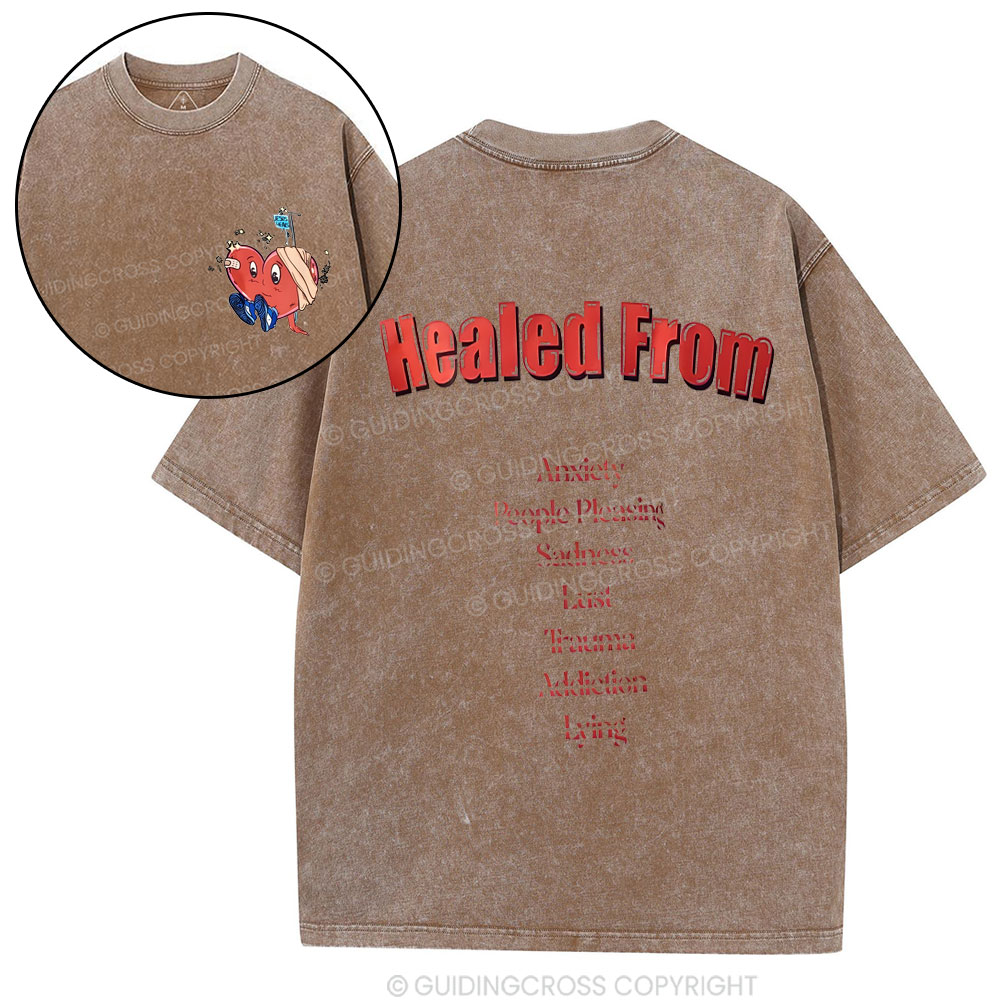 Jesus Healed Christian Washed T-Shirt