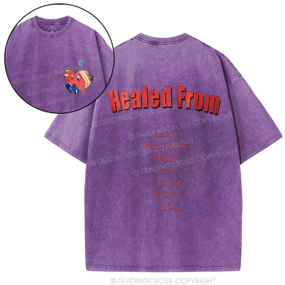 Jesus Healed Christian Washed T-Shirt