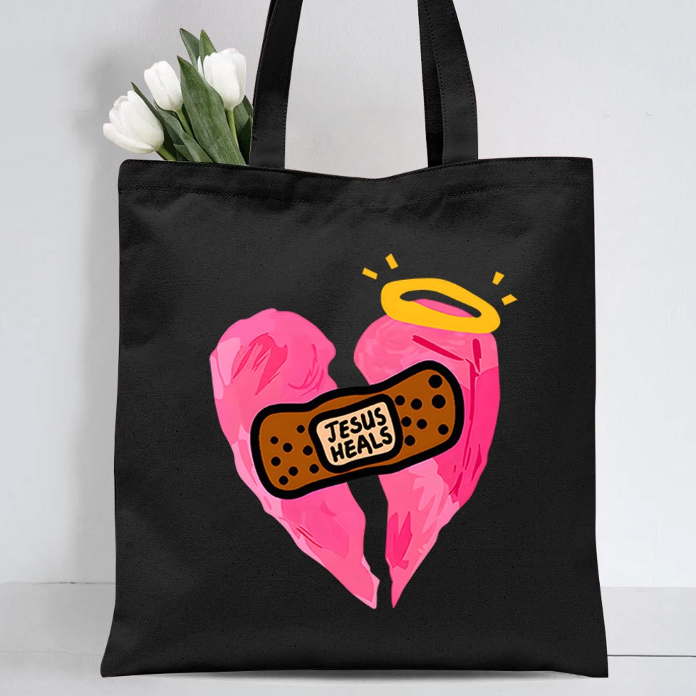 Jesus Heals Christian Canvas Tote Bag
