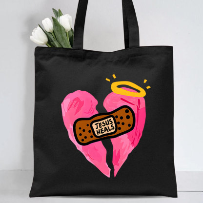 Jesus Heals Christian Canvas Tote Bag