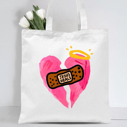 Jesus Heals Christian Canvas Tote Bag