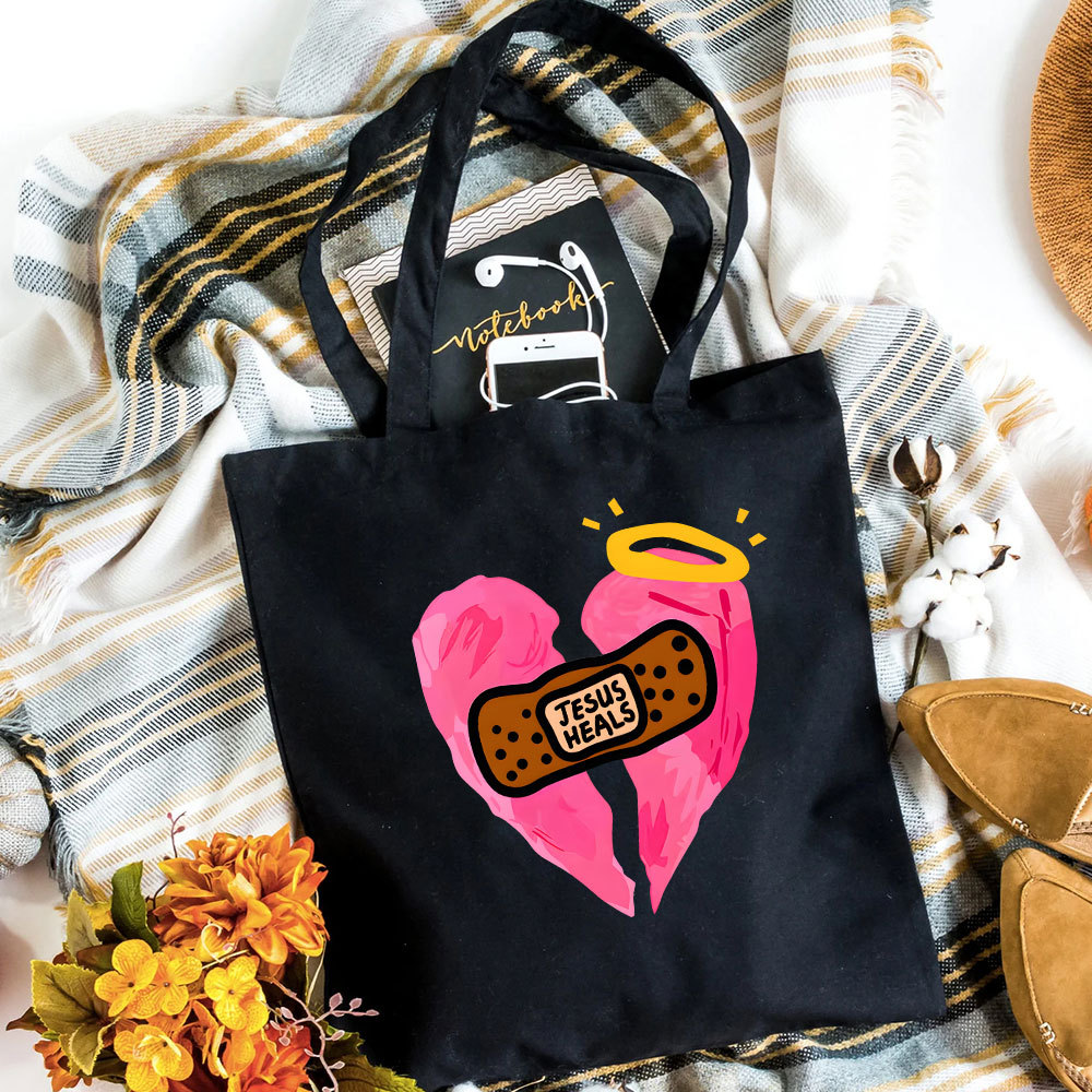 Jesus Heals Christian Canvas Tote Bag