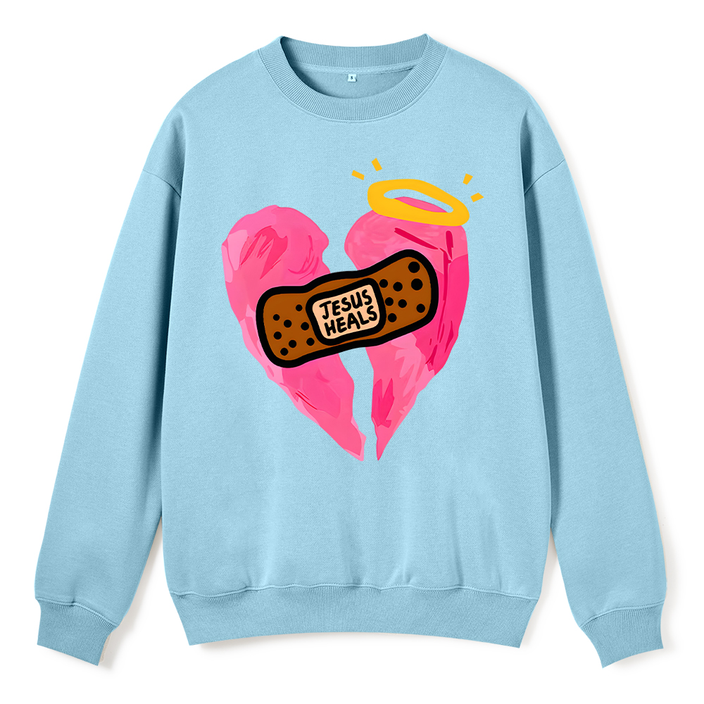 Jesus Heals Christian Fleece Sweatshirt Sale - GuidingCross