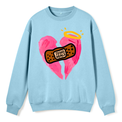 Jesus Heals Christian Fleece Sweatshirt