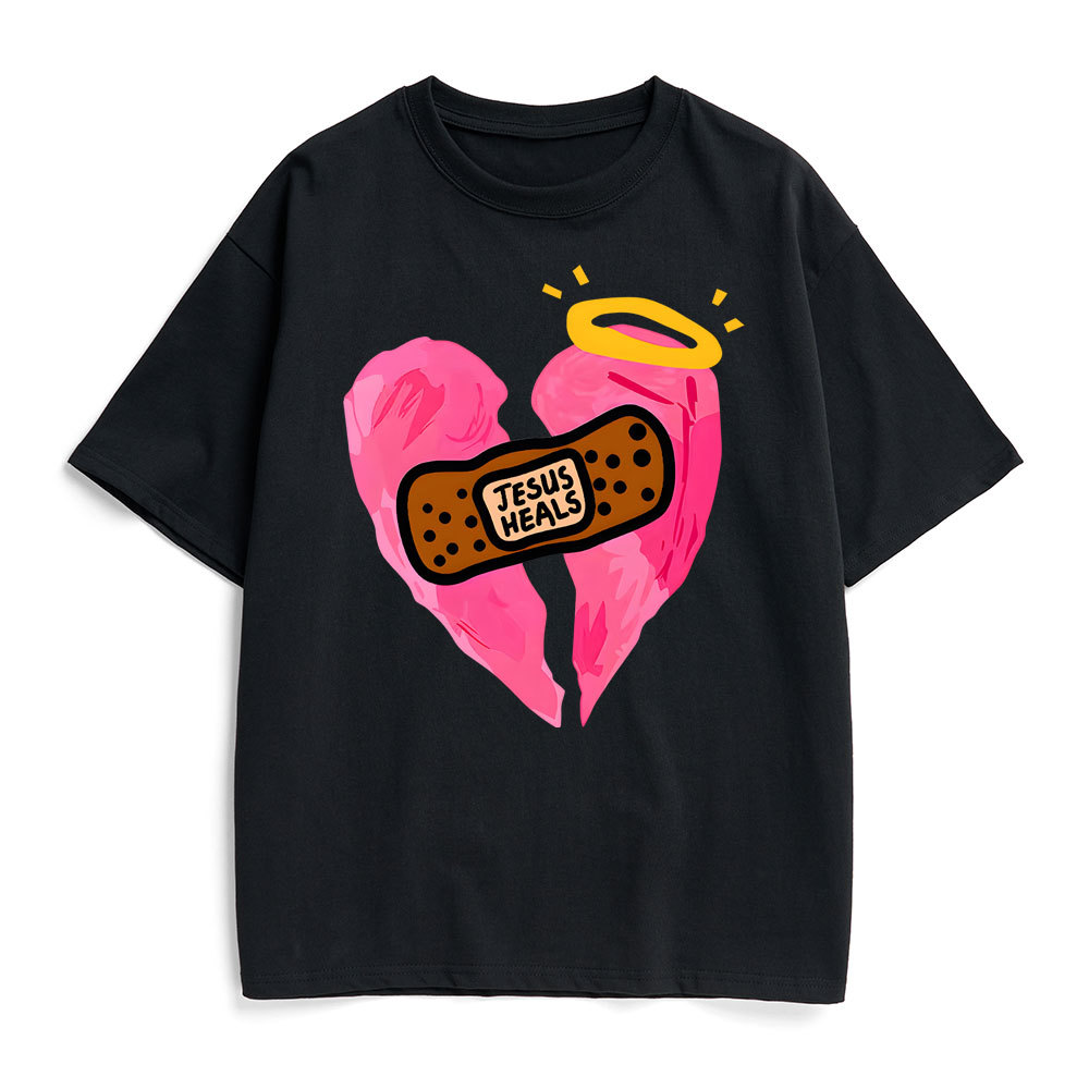 Jesus Heals Christian Heavy Cotton T-Shirt