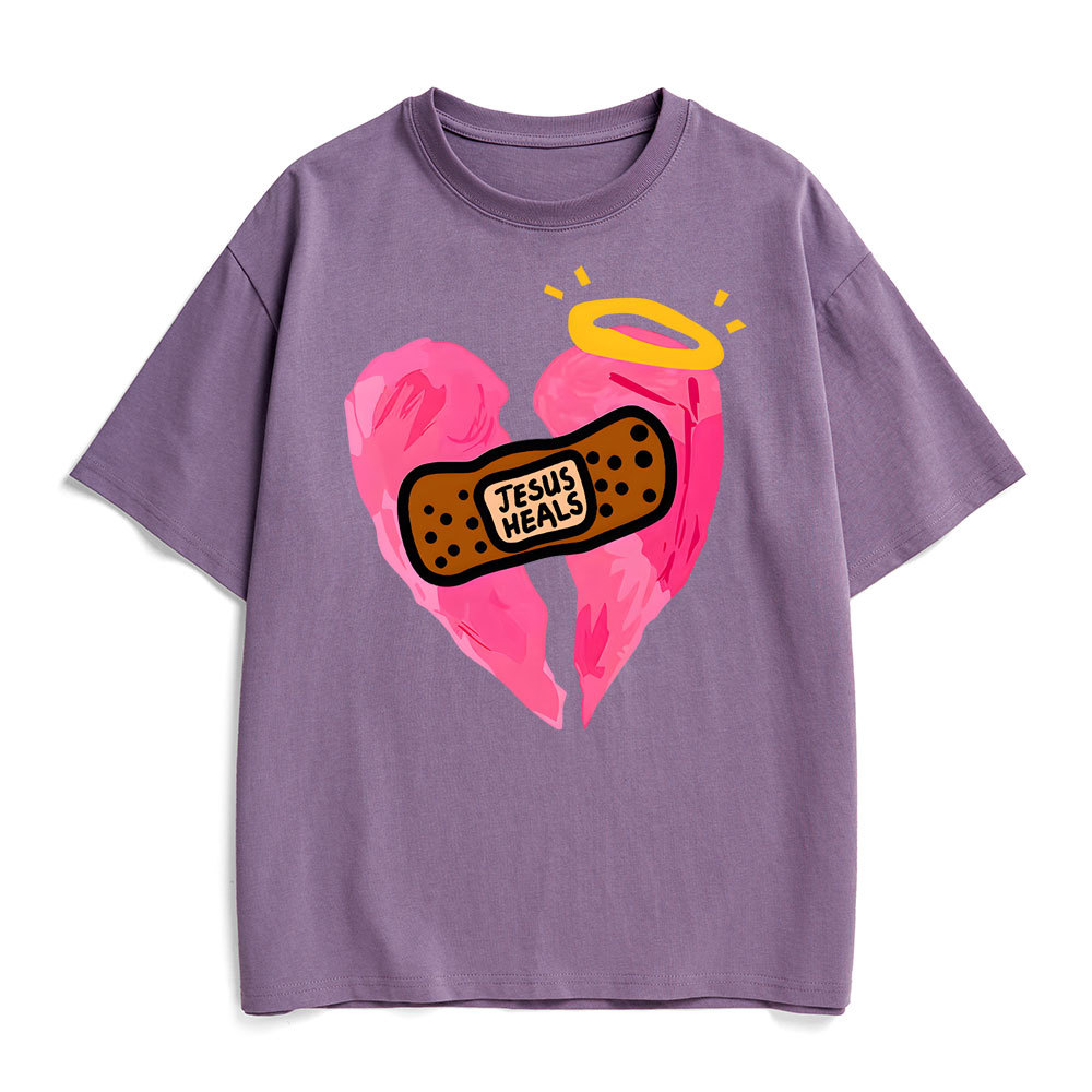 Jesus Heals Christian Heavy Cotton T-Shirt