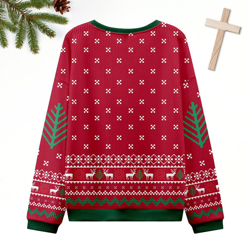 Jesus Heals Christian Ugly Christmas Sweatshirt