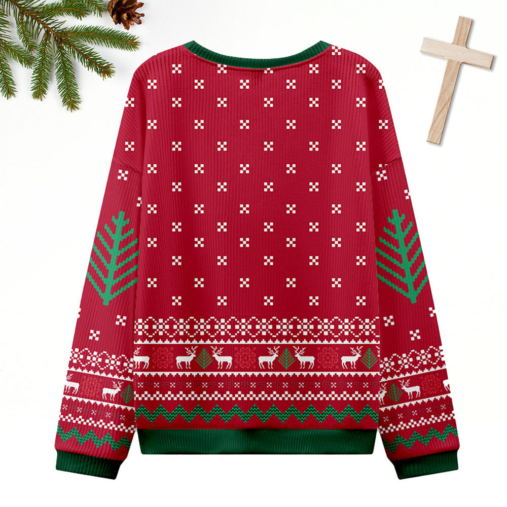 Jesus Heals Christian Ugly Christmas Sweatshirt
