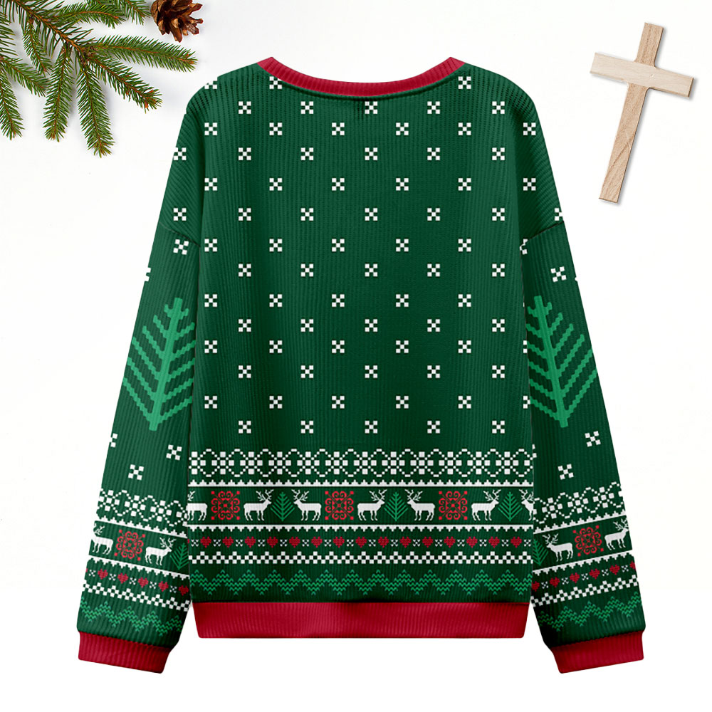 Jesus Heals Christian Ugly Christmas Sweatshirt
