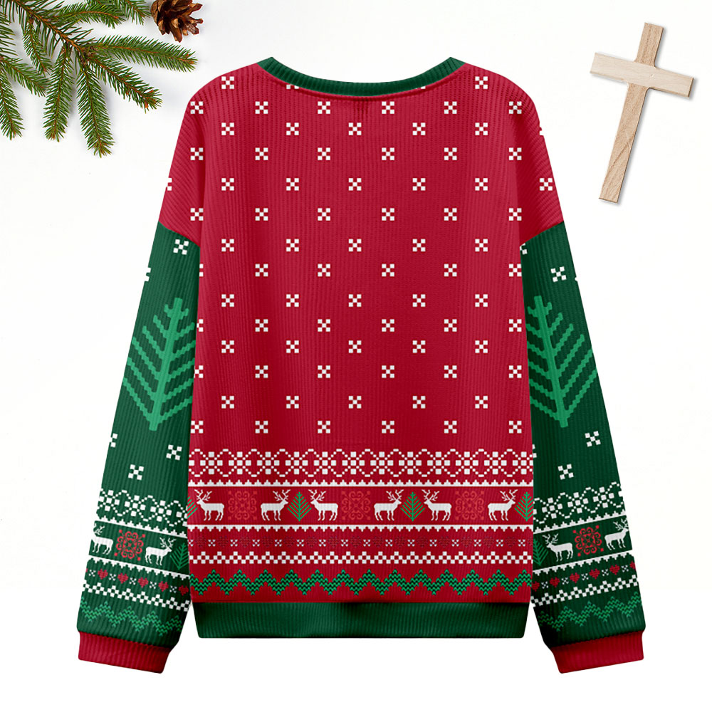 Jesus Heals Christian Ugly Christmas Sweatshirt