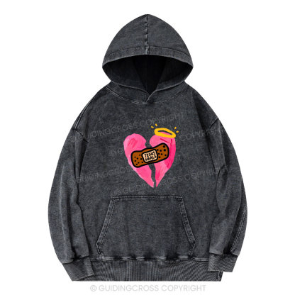 Jesus Heals Christian Washed Hoodie