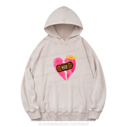 Jesus Heals Christian Washed Hoodie