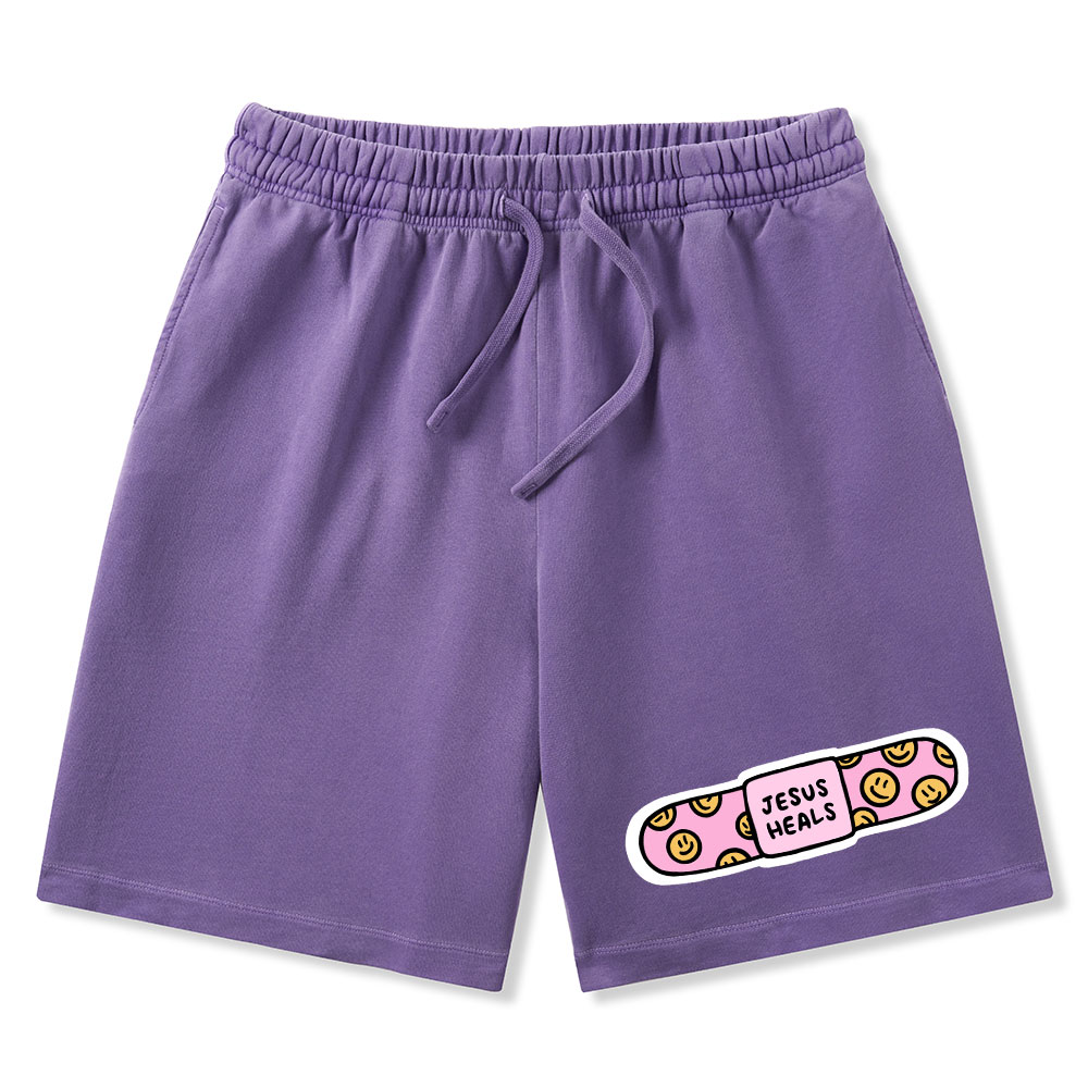 Jesus Heals Christian Washed Shorts