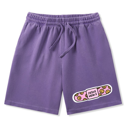 Jesus Heals Christian Washed Shorts