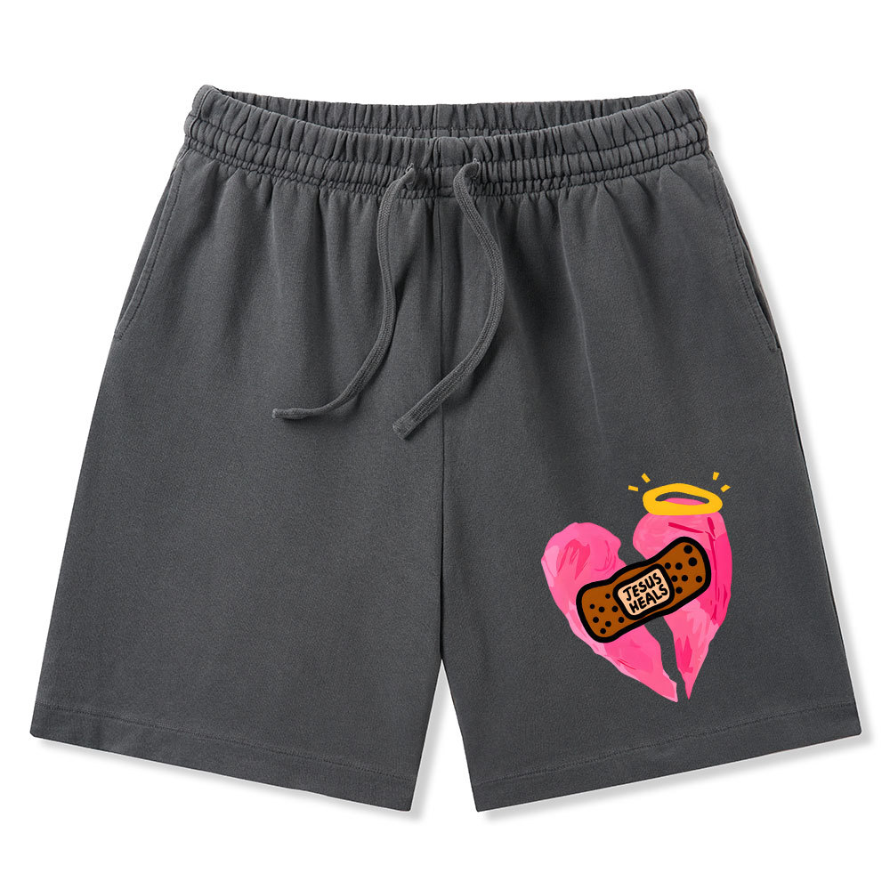 Jesus Heals Christian Washed Shorts