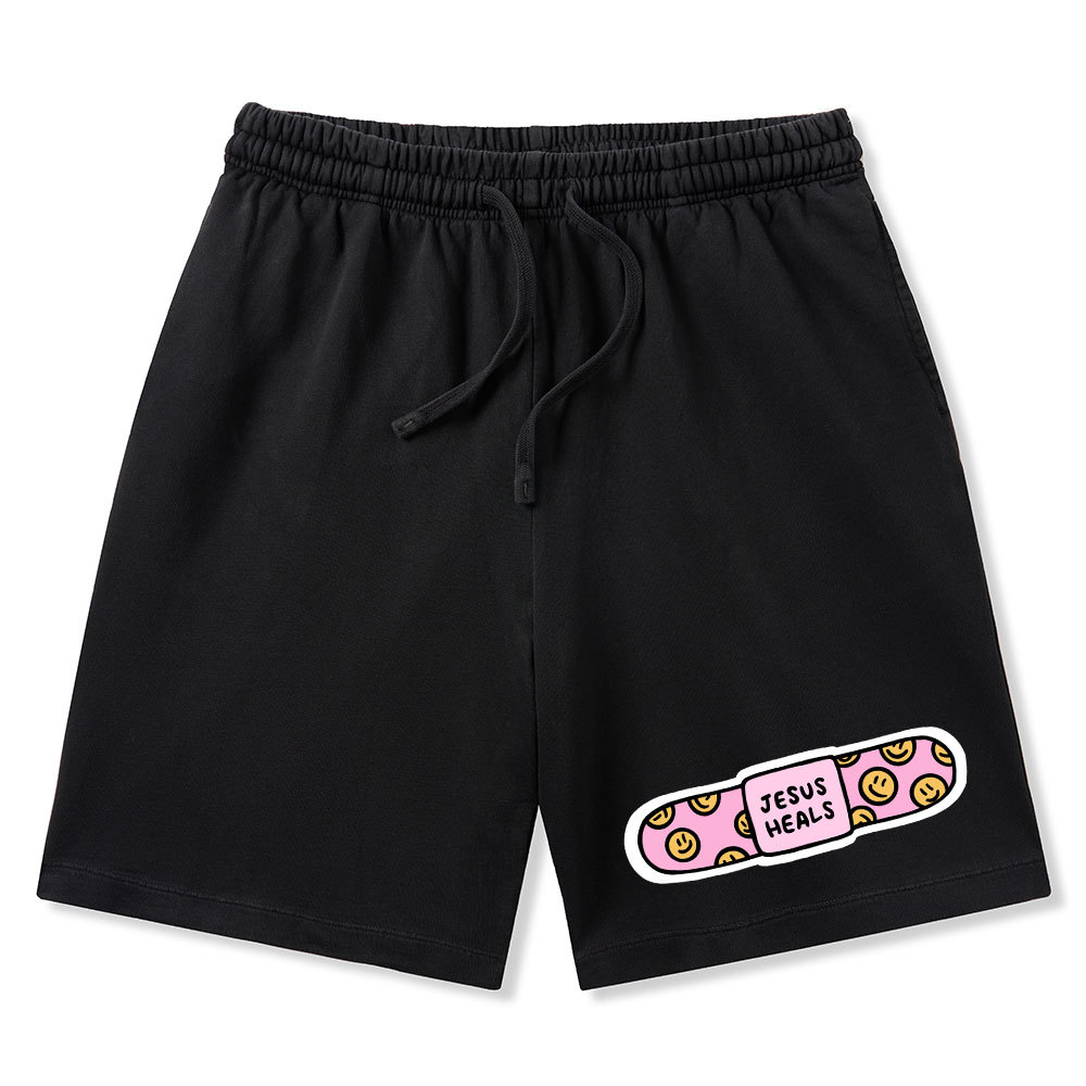 Jesus Heals Christian Washed Shorts