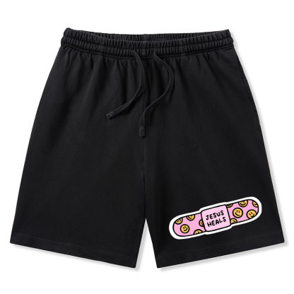 Jesus Heals Christian Washed Shorts