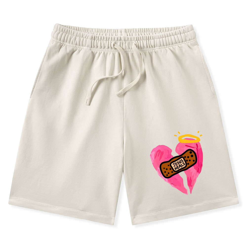 Jesus Heals Christian Washed Shorts