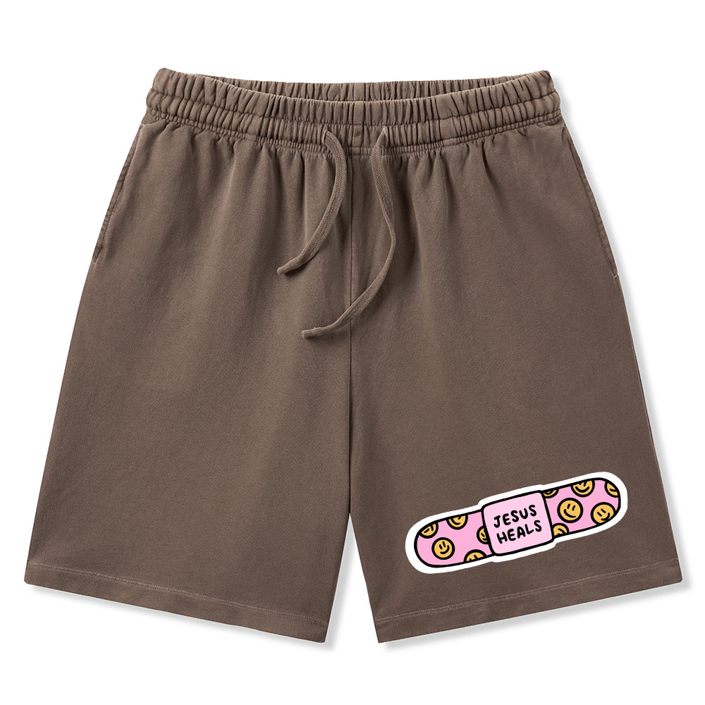Jesus Heals Christian Washed Shorts