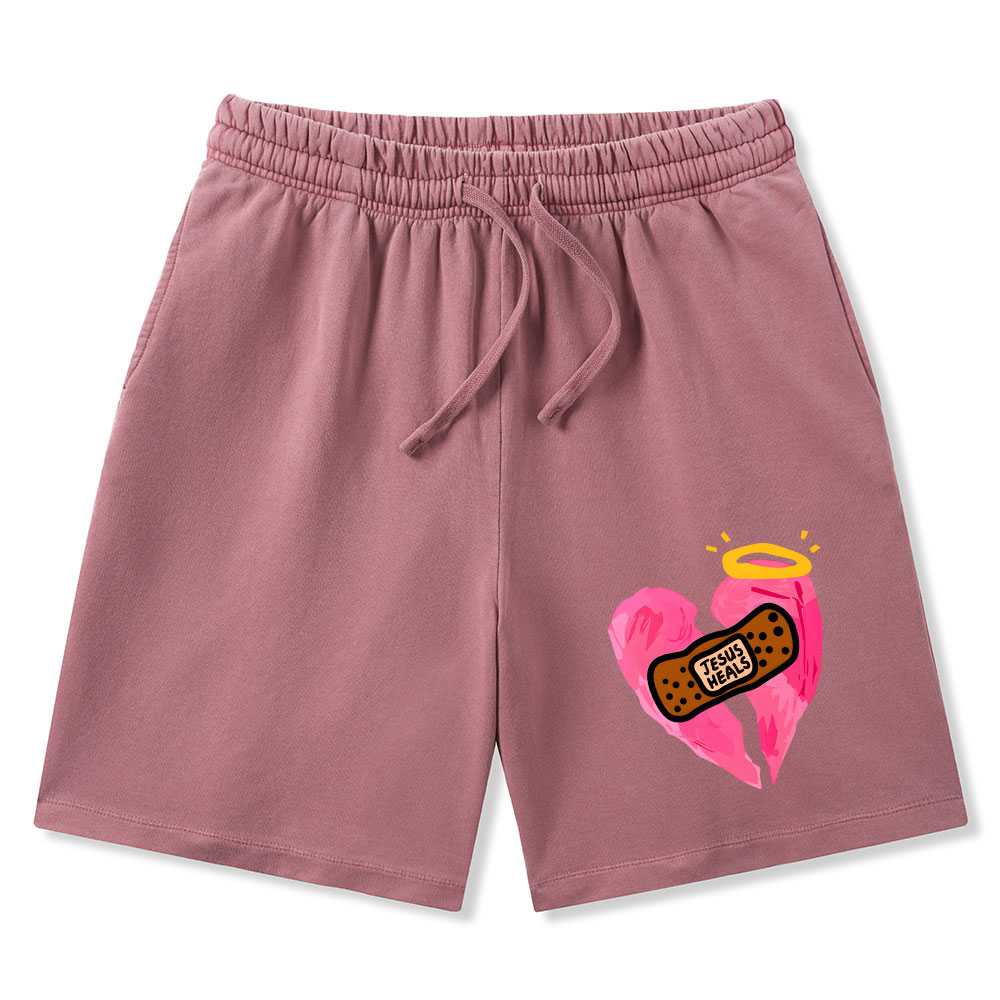 Jesus Heals Christian Washed Shorts