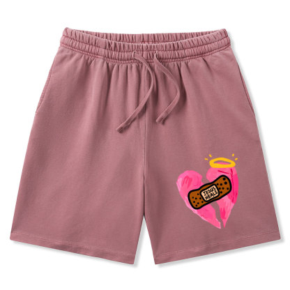 Jesus Heals Christian Washed Shorts