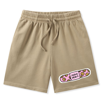 Jesus Heals Christian Washed Shorts