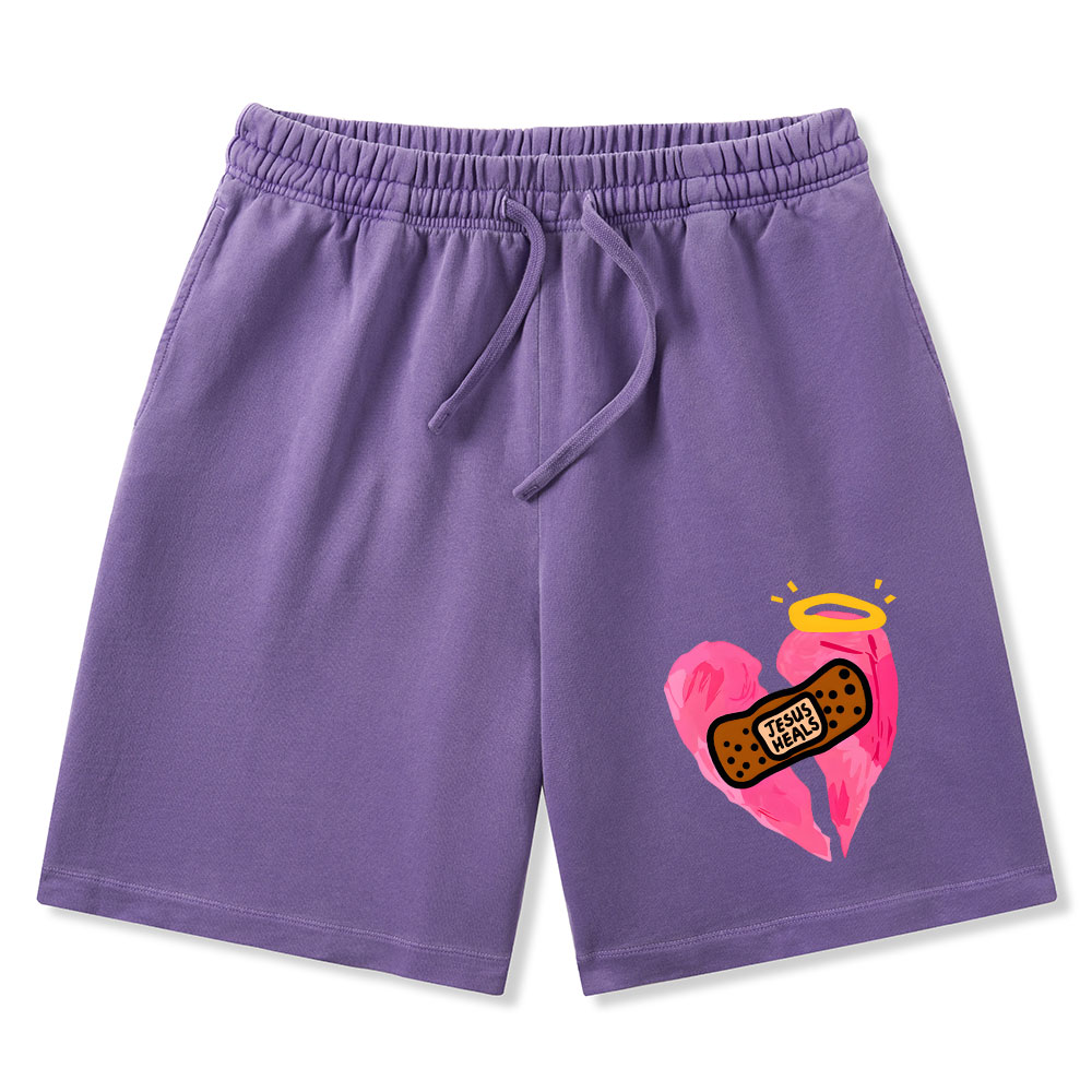 Jesus Heals Christian Washed Shorts